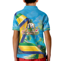 Saint Vincent And The Grenadines Kid Polo Shirt 46 Years Of Independence - Wonder Print Shop