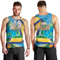 Saint Vincent And The Grenadines Men Tank Top 46 Years Of Independence - Wonder Print Shop