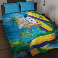 Saint Vincent And The Grenadines Quilt Bed Set 46 Years Of Independence - Wonder Print Shop