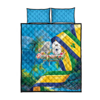 Saint Vincent And The Grenadines Quilt Bed Set 46 Years Of Independence - Wonder Print Shop