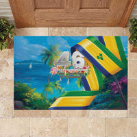 Saint Vincent And The Grenadines Rubber Doormat 46 Years Of Independence - Wonder Print Shop