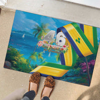 Saint Vincent And The Grenadines Rubber Doormat 46 Years Of Independence - Wonder Print Shop