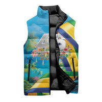 Saint Vincent And The Grenadines Sleeveless Puffer Jacket 46 Years Of Independence - Wonder Print Shop