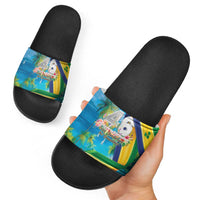 Saint Vincent And The Grenadines Slide Sandals 46 Years Of Independence - Wonder Print Shop