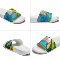 Saint Vincent And The Grenadines Slide Sandals 46 Years Of Independence - Wonder Print Shop