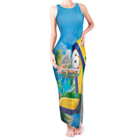Saint Vincent And The Grenadines Tank Maxi Dress 46 Years Of Independence - Wonder Print Shop