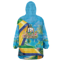Saint Vincent And The Grenadines Wearable Blanket Hoodie 46 Years Of Independence - Wonder Print Shop