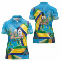 Saint Vincent And The Grenadines Women Polo Shirt 46 Years Of Independence - Wonder Print Shop
