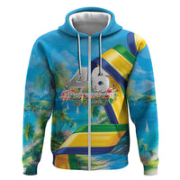 Saint Vincent And The Grenadines Zip Hoodie 46 Years Of Independence - Wonder Print Shop