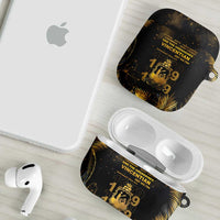 Saint Vincent And The Grenadines 1979 AirPods Case Gold Tropical Leaves And Coat Of Arms - Wonder Print Shop