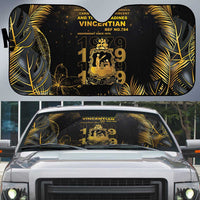 Saint Vincent And The Grenadines 1979 Auto Sun Shade Gold Tropical Leaves And Coat Of Arms - Wonder Print Shop