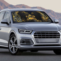 Saint Vincent And The Grenadines 1979 Auto Sun Shade Gold Tropical Leaves And Coat Of Arms - Wonder Print Shop