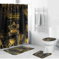 Saint Vincent And The Grenadines 1979 Bathroom Set Gold Tropical Leaves And Coat Of Arms - Wonder Print Shop