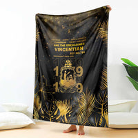 Saint Vincent And The Grenadines 1979 Blanket Gold Tropical Leaves And Coat Of Arms - Wonder Print Shop