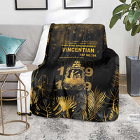Saint Vincent And The Grenadines 1979 Blanket Gold Tropical Leaves And Coat Of Arms - Wonder Print Shop
