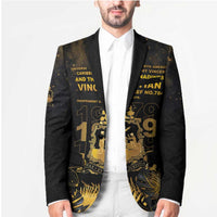 Saint Vincent And The Grenadines 1979 Blazer Gold Tropical Leaves And Coat Of Arms - Wonder Print Shop