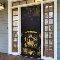 Saint Vincent And The Grenadines 1979 Door Cover Gold Tropical Leaves And Coat Of Arms - Wonder Print Shop