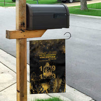 Saint Vincent And The Grenadines 1979 Garden Flag Gold Tropical Leaves And Coat Of Arms - Wonder Print Shop