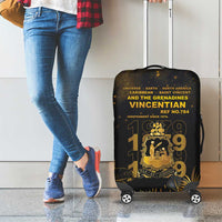 Saint Vincent And The Grenadines 1979 Luggage Cover Gold Tropical Leaves And Coat Of Arms - Wonder Print Shop