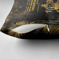 Saint Vincent And The Grenadines 1979 Pillow Cover Gold Tropical Leaves And Coat Of Arms - Wonder Print Shop