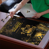 Saint Vincent And The Grenadines 1979 Puzzle Gold Tropical Leaves And Coat Of Arms - Wonder Print Shop