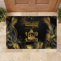Saint Vincent And The Grenadines 1979 Rubber Doormat Gold Tropical Leaves And Coat Of Arms - Wonder Print Shop