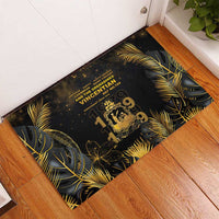 Saint Vincent And The Grenadines 1979 Rubber Doormat Gold Tropical Leaves And Coat Of Arms - Wonder Print Shop