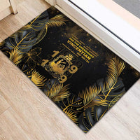 Saint Vincent And The Grenadines 1979 Rubber Doormat Gold Tropical Leaves And Coat Of Arms - Wonder Print Shop