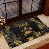 Saint Vincent And The Grenadines 1979 Rubber Doormat Gold Tropical Leaves And Coat Of Arms - Wonder Print Shop