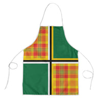 Dominica Creole Day Apron Coat Of Arms Madras Plaid Pattern