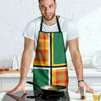 Dominica Creole Day Apron Coat Of Arms Madras Plaid Pattern