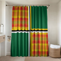 Dominica Creole Day Bathroom Set Coat Of Arms Madras Plaid Pattern
