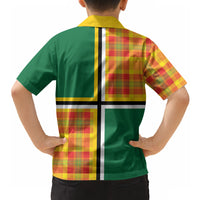 Dominica Creole Day Hawaiian Shirt Coat Of Arms Madras Plaid Pattern