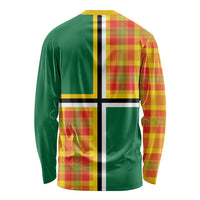 Dominica Creole Day Long Sleeve Shirt Coat Of Arms Madras Plaid Pattern