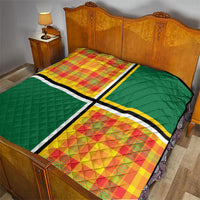 Dominica Creole Day Quilt Coat Of Arms Madras Plaid Pattern