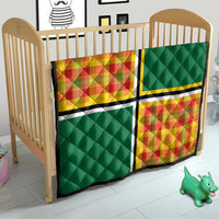 Dominica Creole Day Quilt Coat Of Arms Madras Plaid Pattern