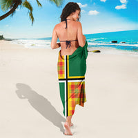 Dominica Creole Day Sarong Coat Of Arms Madras Plaid Pattern