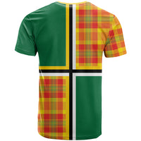 Dominica Creole Day T Shirt Coat Of Arms Madras Plaid Pattern