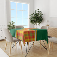 Dominica Creole Day Tablecloth Coat Of Arms Madras Plaid Pattern