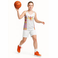 Personalized US Virgin Islands Basketball Jersey Eagle Madras Pattern