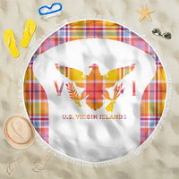 US Virgin Islands Beach Blanket Eagle Madras Pattern