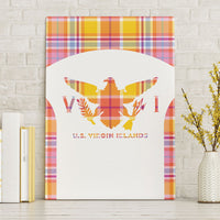US Virgin Islands Canvas Wall Art Eagle Madras Pattern