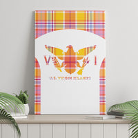 US Virgin Islands Canvas Wall Art Eagle Madras Pattern