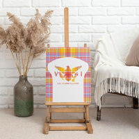 US Virgin Islands Canvas Wall Art Eagle Madras Pattern