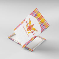 US Virgin Islands Canvas Wall Art Eagle Madras Pattern