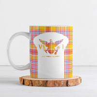 Personalized US Virgin Islands Ceramic Mug Eagle Madras Pattern