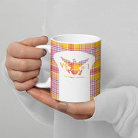 Personalized US Virgin Islands Ceramic Mug Eagle Madras Pattern