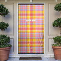 Personalized US Virgin Islands Door Cover Eagle Madras Pattern