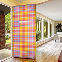 Personalized US Virgin Islands Door Cover Eagle Madras Pattern