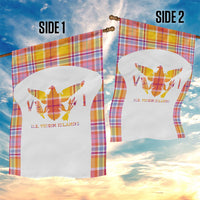 US Virgin Islands Garden Flag Eagle Madras Pattern